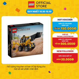 LEGO TECHNIC 42197 Đồ Chơi Xe Máy Đào Và Máy Xúc Kết Hợp (104 chi tiết)