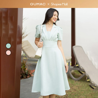 Đầm nữ GUMAC xòe cổ danton  DD07041