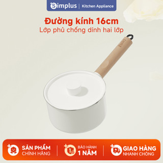 Simplus×INSSA Nồi nấu bột em bé 16cm Quánh nấu bột em bé, dòng nồi Macaron 4 màu, dùng được cho bếp ga/bếp từ GUOJ036