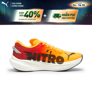 Giày Chạy Bộ PUMA Nam Deviate NITRO 3 Sun Stream-Sunset Glow- White Màu Cam