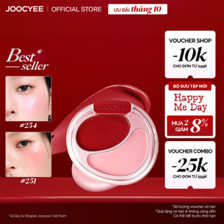 Kem má hồng Joocyee 2 ô đa năng Cream Blush Duo Bắt sáng Má hồng Ẩm mượt Bóng và Lì