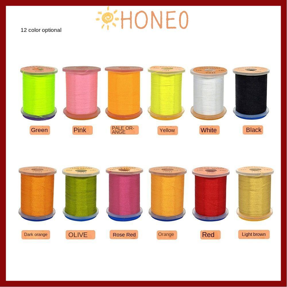 HONE Fly Fishing Line, Thread Spool Premium Fly Tying Thread Line, Bass Ruồi Cá Hồi Dây Câu