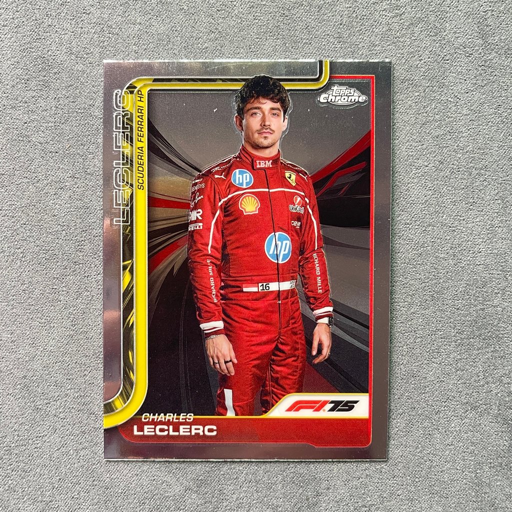 Leclerc Lock Ferrari F1 Formula Car topps Card Leclerc