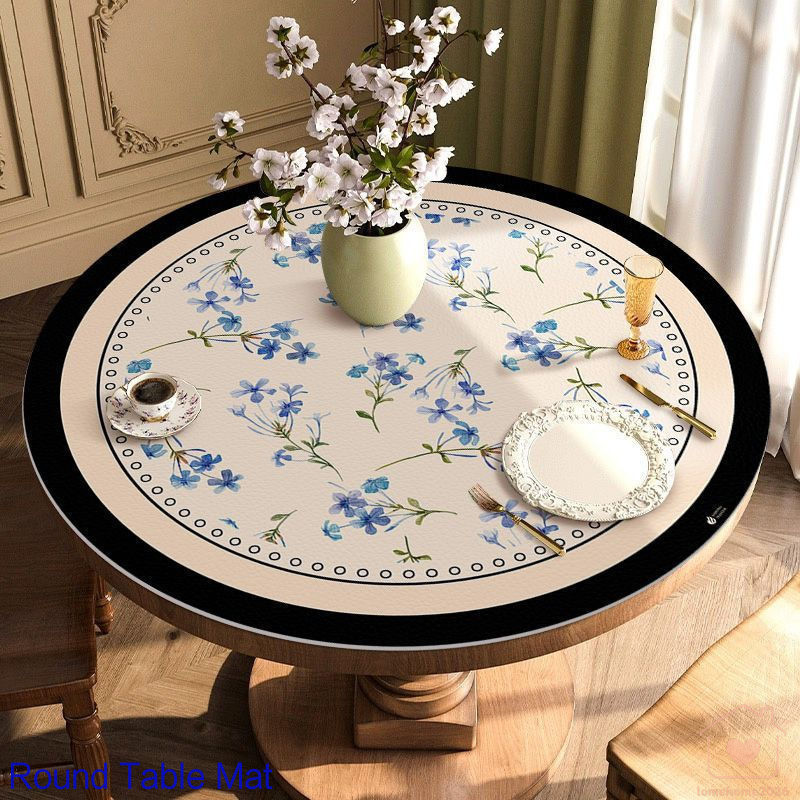 Retro Ánh Sáng Sang Trọng Họa Tiết Hoa Pc Tròn Khăn Trải Bàn Phòng Liing Chống Bụi Để Bàn Nhiệt Tron