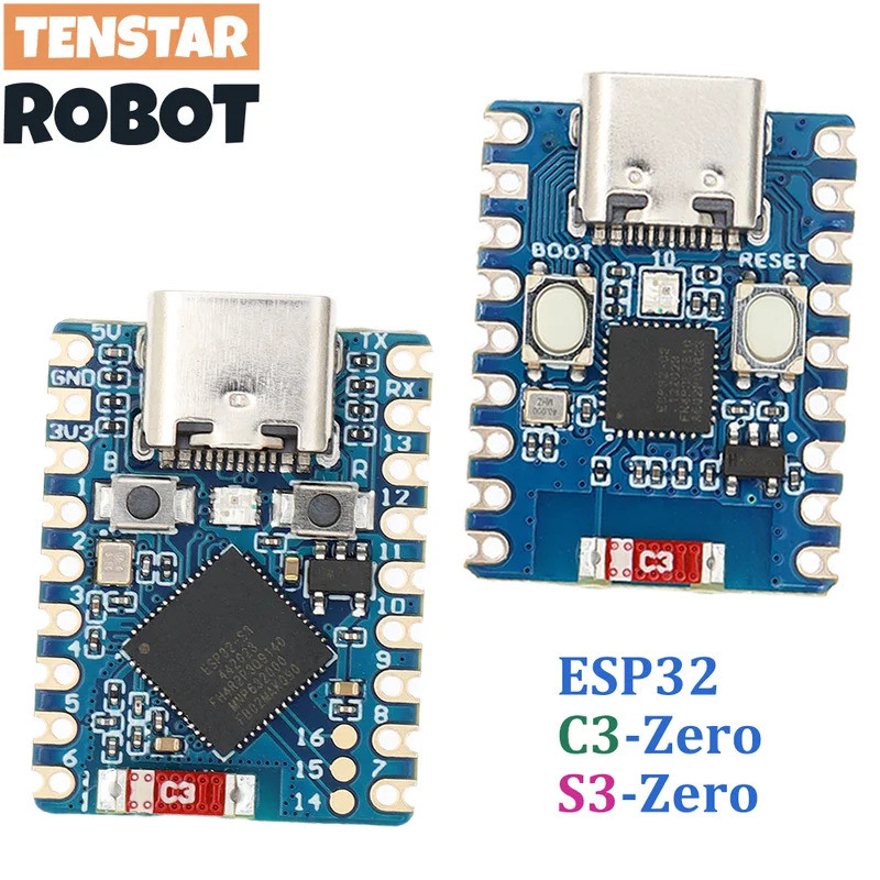 TENSTAR ESP32-S3-Zero ESP32-C3-Zero Mini Ban Phát Triển WiFi Bluetooth Kích Thước Siêu Nhỏ ESP32 C3 
