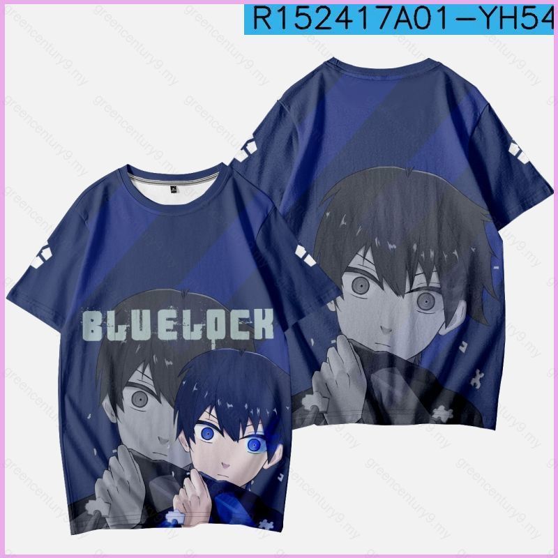 BLUE LOCK Isagi Yoichi Nagi Seishiro Cosplay vải 3D mùa hè Áo thun Anime tay ngắn hàng đầu