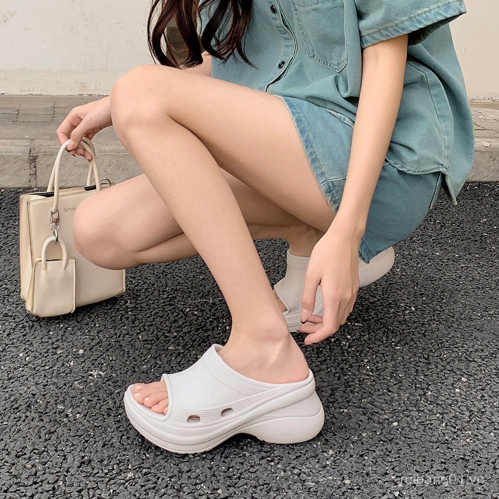 Sản phẩm mới Dép đế dày Nữ ins Hợp thời trang EVA Đế mềm nêm mặc bên ngoài Dép xỏ ngón Dép xỏ ngón P