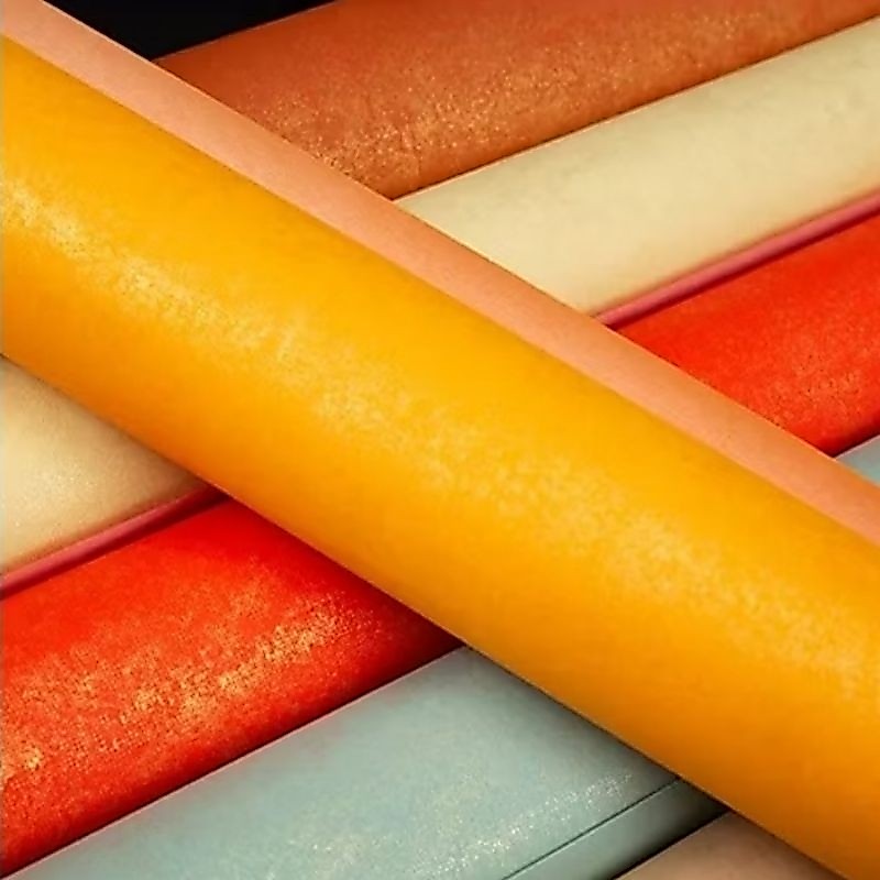 1 cuộn 5 tờ giấy Tuyên mạ vàng ánh kim tuyến/ (69cm x 138cm), (34cm x 138cm)