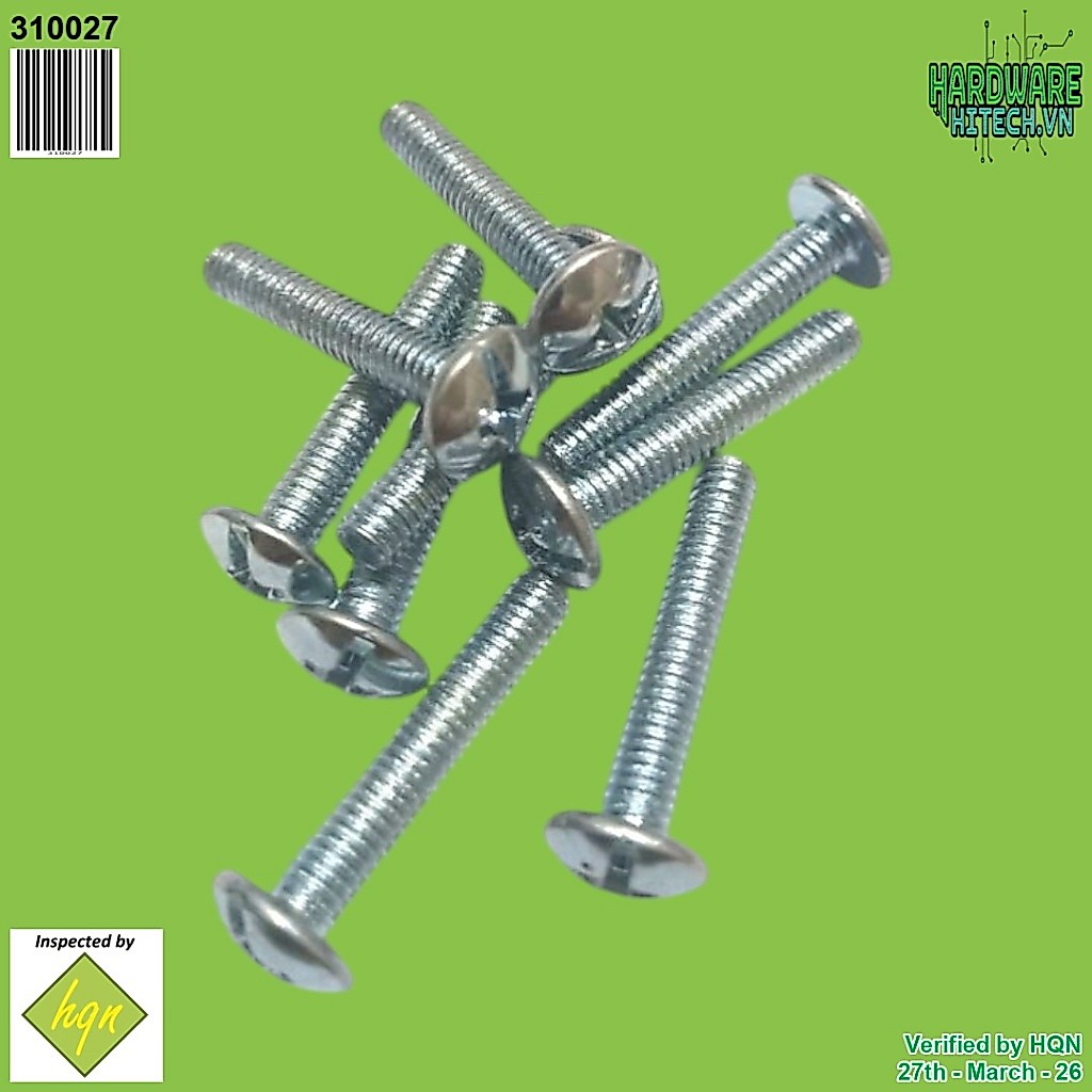 (Túi 100 con) Vít bake đầu dù thân bulong M4/ Ốc Tay nắm 4 ly/ Ốc dù 4 ly/ Bulong Đầu dù (+-) tay nắ