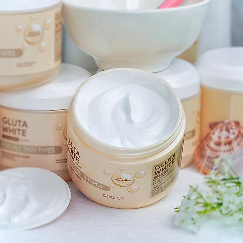 Kem Ủ Trắng Gluta White BRUSHIE ALPHA ABUTIN Thái Lan Chính Hãng Dưỡng Trắng 600gr
