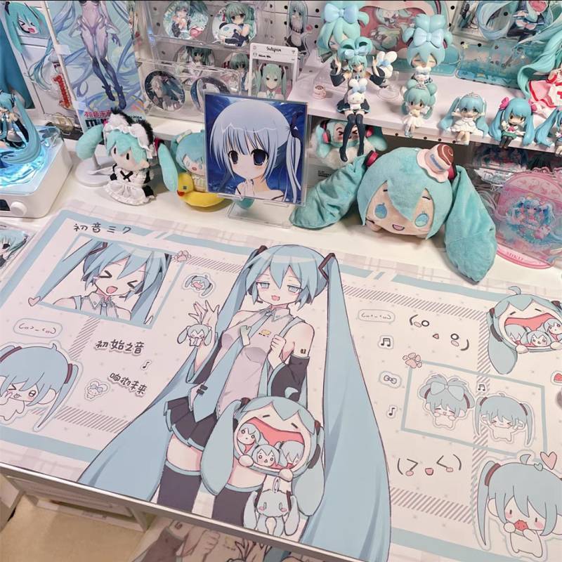 Millet Hatsune Future Two-Dimensional Animation Japanese Oversized Leather Mouse Pad Waterproof Non-