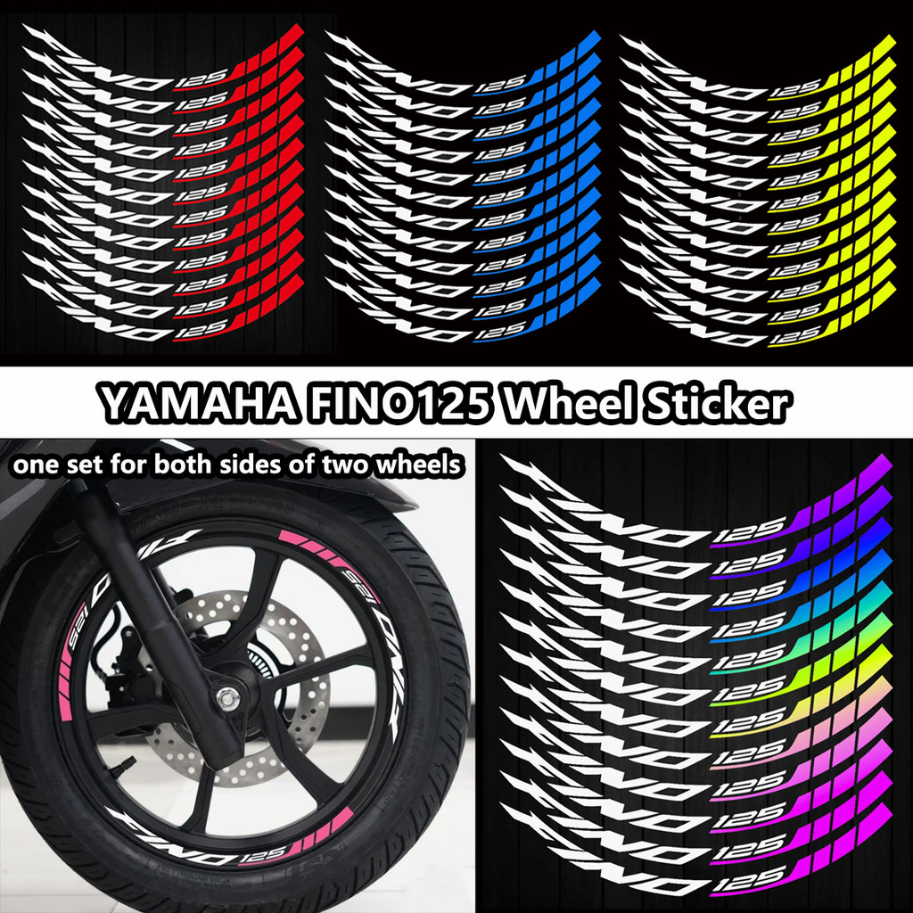 Fino125 Xe Máy Bánh Xe Miếng Dán Phản Quang Motorcross Hub Vành Sọc Băng Decal Cho Yamaha Fino125 Fi