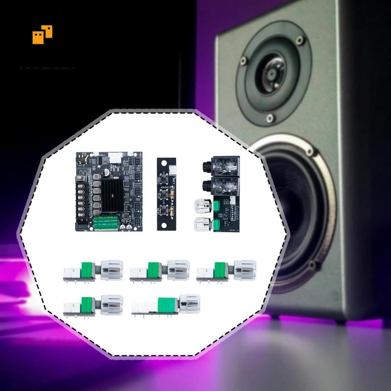 Bảng khuếch đại loa Bảng khuếch đại công suất BT + AUX + USB + Mic Đầu vào cho loa DIY Chuyên nghiệp
