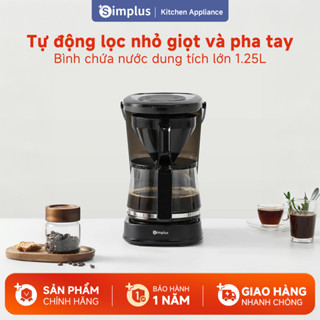 Simplus Máy pha cà phê Americano Nâng cấp Dung tích lớn 1.2L KFJH012 - Bảo Hành 1 Năm 1 Đổi 1