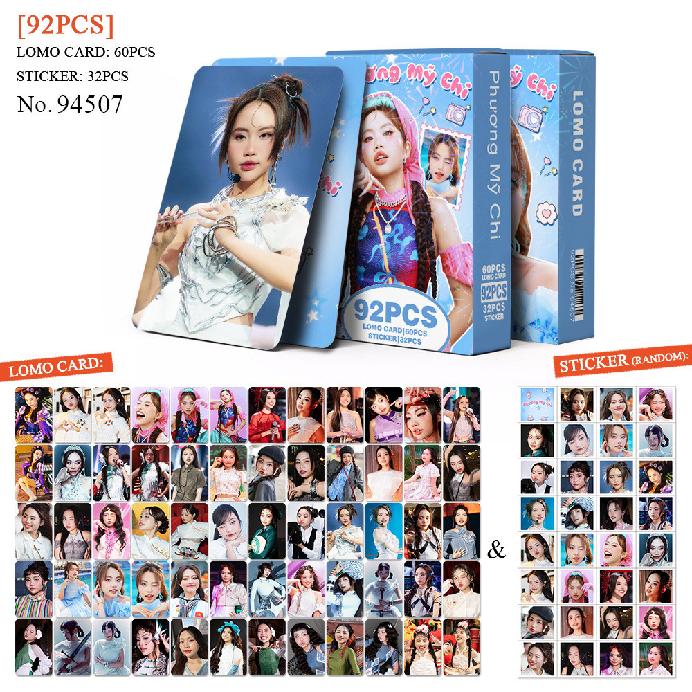 92 Cái / hộp Ngôi Sao Việt Nam EM XINH SAY HI PhươngMyChi Lomo Cards PhươngLy 52HZ LyHan Dán BichPhu