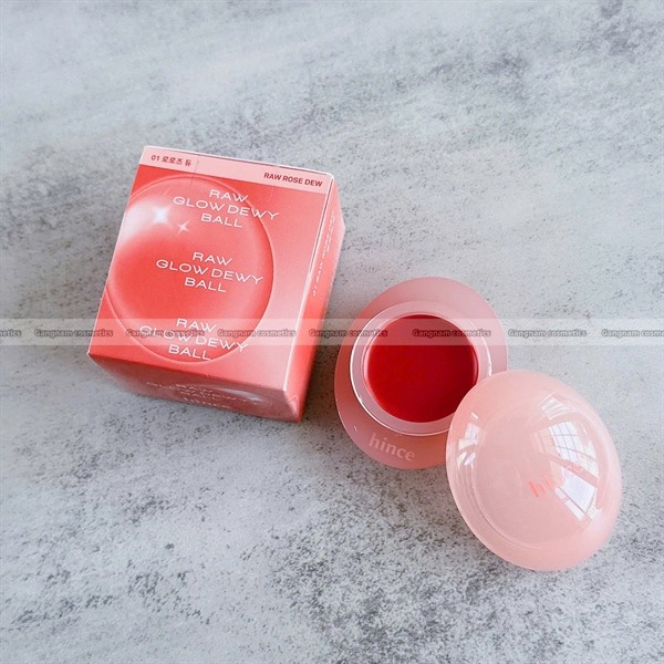 Son dưỡng Hince Raw Glow dewwy ball #01 Raw rose dew 3.5g