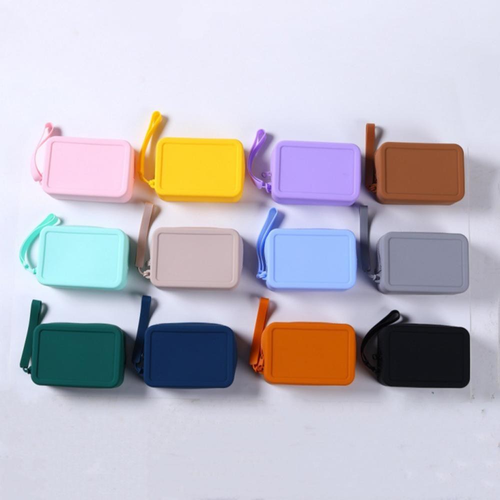 New Silicone Storage Case Large-capacity Portable Storage Case Lipstick Headphones Coin Purse