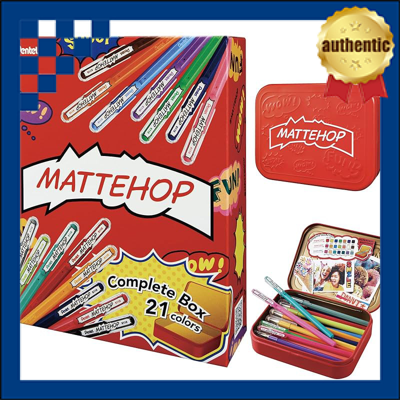 Pentel Ballpoint Pen Color Matte Hop Complete Set 21 Colors K110-V21ST
