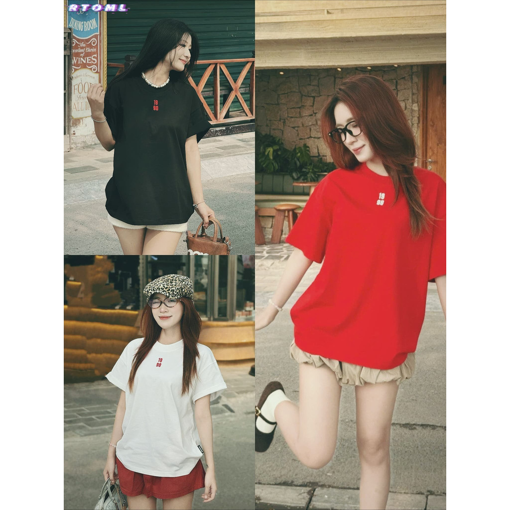 Áo thun 2025 Boxy form rộng nam nữ Chữ in unisex Phong cách đường phố cổ điển 100% cotton 260gsm