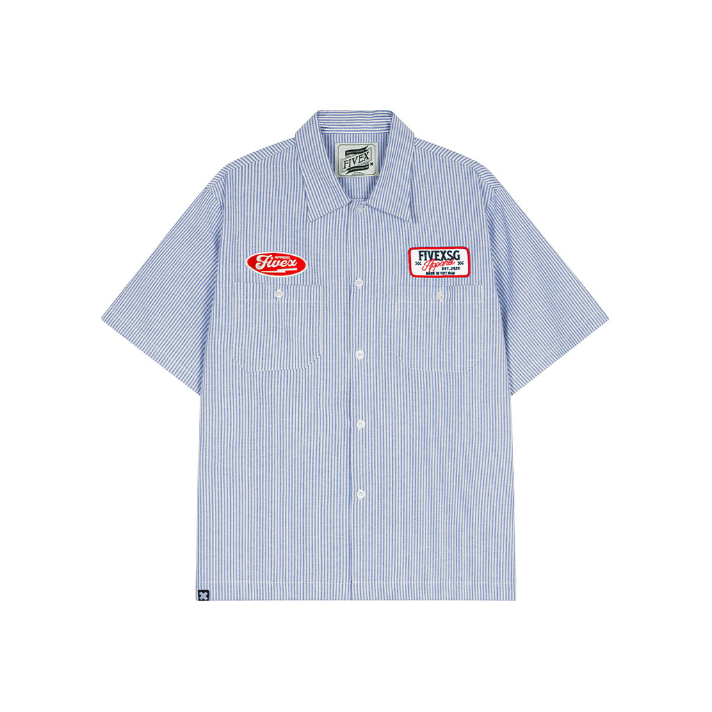FIVEX BLUE STRIPE WORK SHIRT
