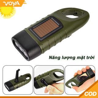 Đèn pin chạy bằng năng lượng mặt trời Tay quay  Đèn LED sạc pin mạnh mẽ