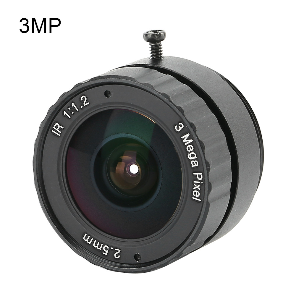 1buycart1 Ống kính máy ảnh 2.5mm 3MP HD F1.2 1/2.5 CS Mount Focus Cố định camera quan sát cho