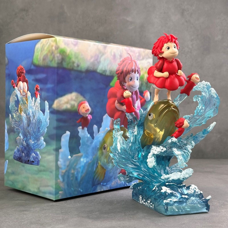 22cm Cá Vàng Hime Trên Vách Đá Anime Hình Cá Vàng Hime Tripping Ponyo Tượng Mô Hình Có Đèn Bộ Sưu Tậ