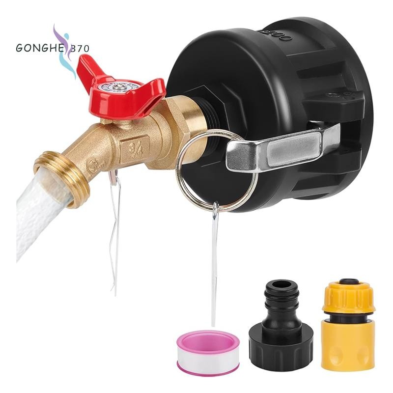 IBC Tote Tank Adapter 2 "Khóa Cam Cho 275-330 Gallon IBC Tote Tank IBC Tote Sang Vườn Vòi Adapter