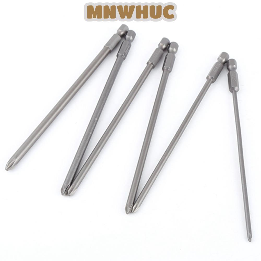 MNWHUC 6 Mũi tuốc nơ vít đầu chéo, Kích thước PH1 và PH2 Bộ tuốc nơ vít thép hợp kim S2, Chuôi lục g
