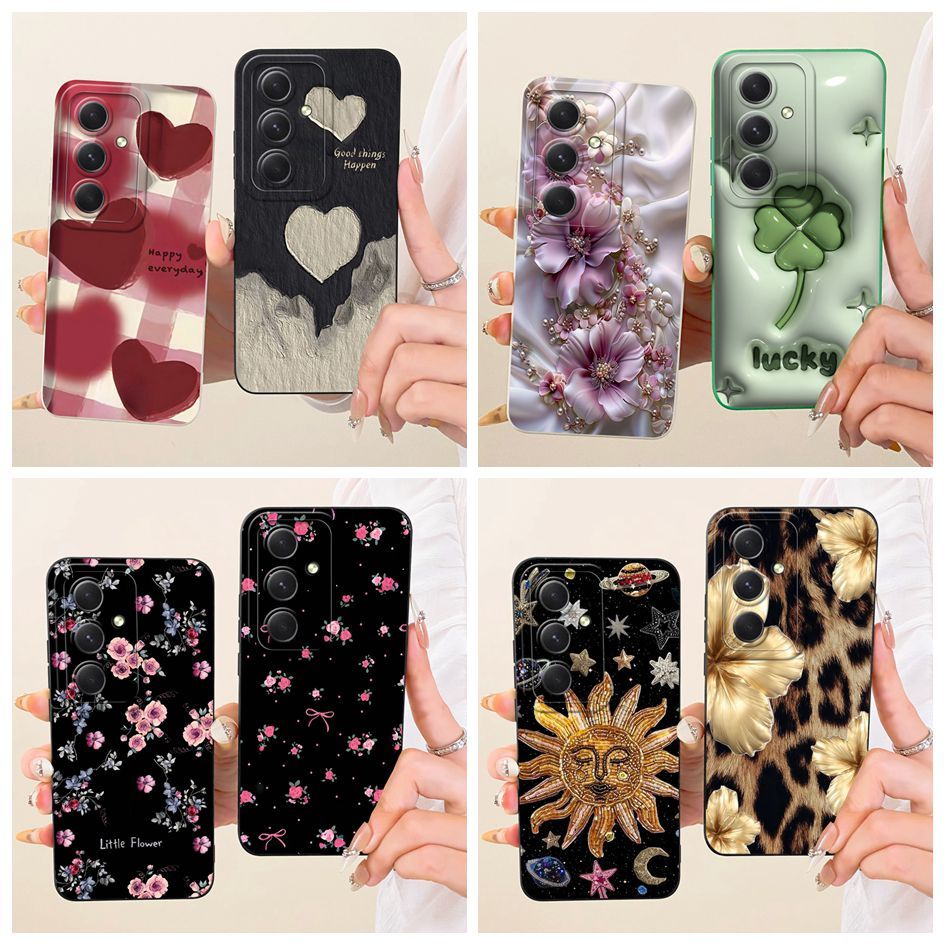 Vỏ Mới Cho Samsung Galaxy M55 M55S F55 C55 5G Ốp lưng Hoa Mềm Mại Hoa Phổ Biến Ốp Lưng Silicon Lỏng 