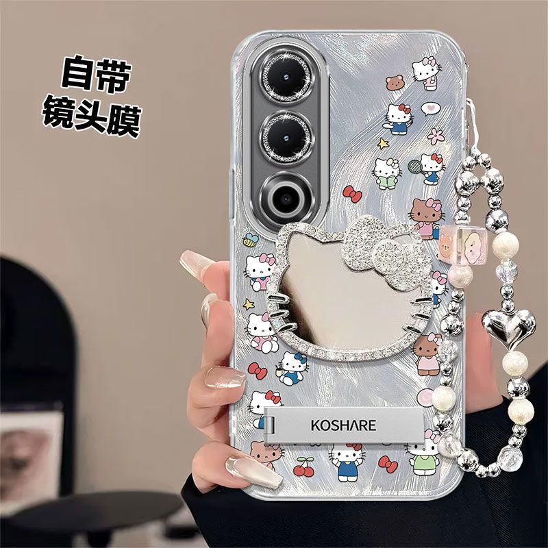Ống hút kt gương trang điểm mèo OnePlus Ace3v di động pho Gương trang điểm mèo kt dễ thương OnePlus 