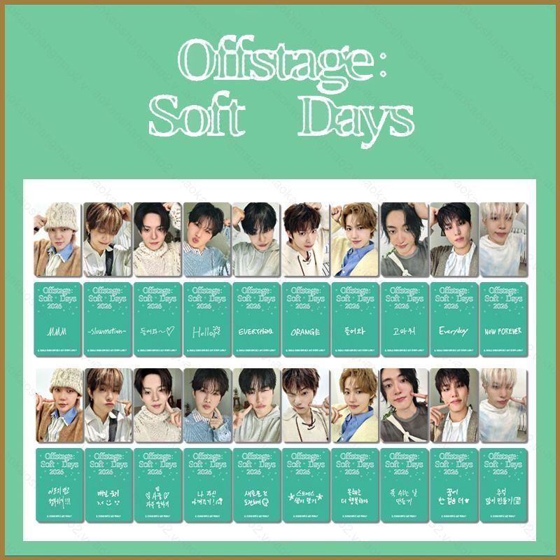 HK2 10 Cái / bộ TREASURE LOMO Card 2026 CỔ ĐIỀU KHIỂN Offstage: Soft Days Stars Bưu Thiếp Bộ Sưu Tập