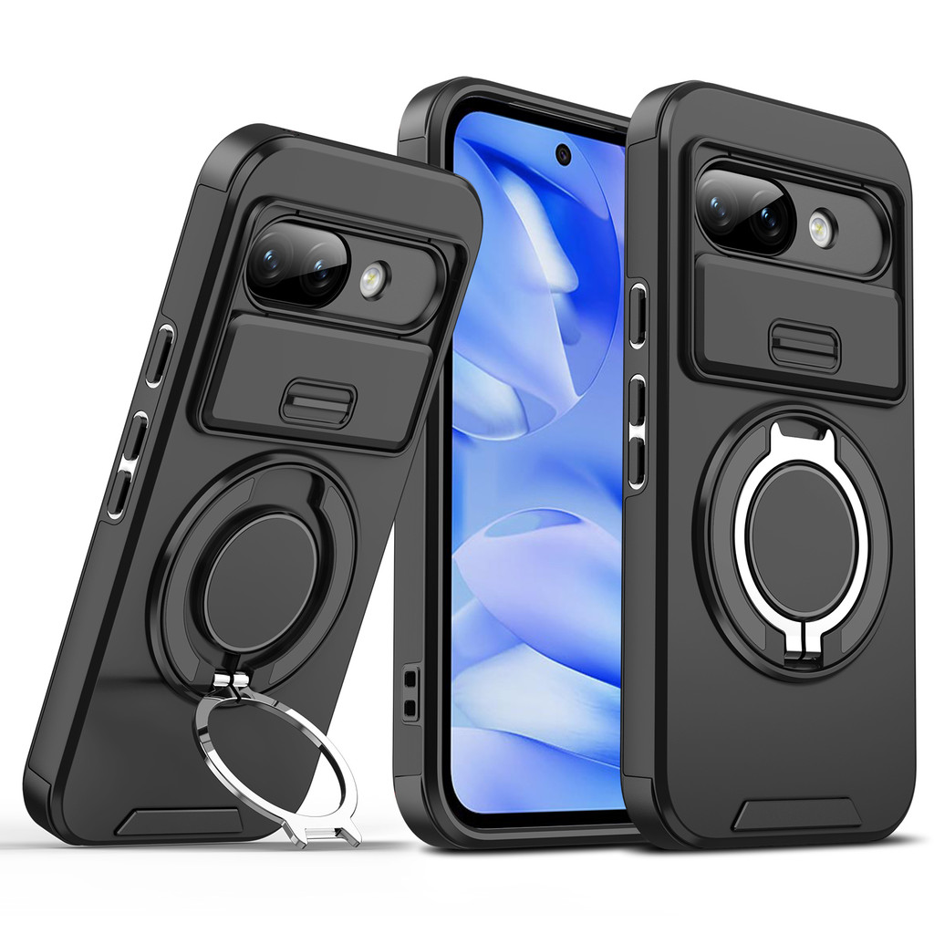 Dành Cho Google Pixel 9a Ốp Lưng Google Pixel 9a Ốp Lưng Điện Thoại Chịu Lực Giáp Từ Giá Đỡ Trượt Bả