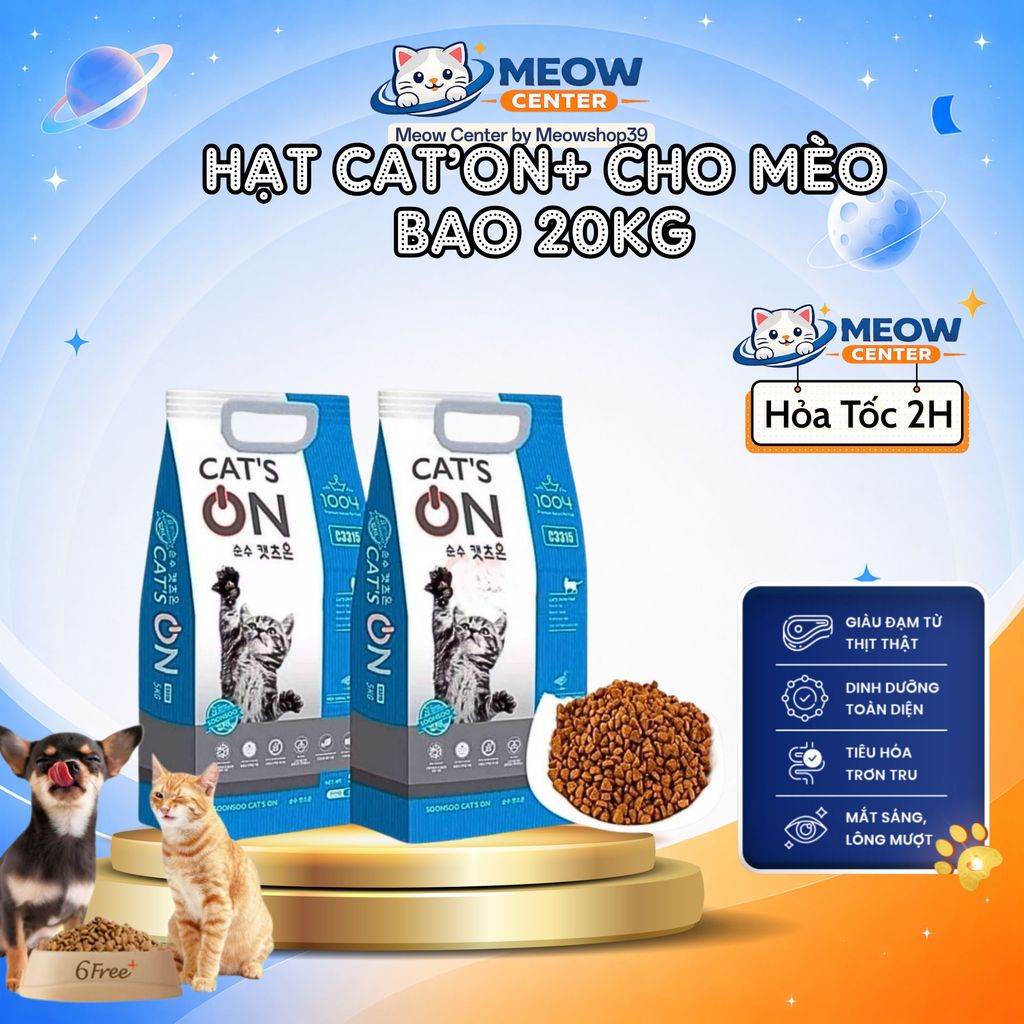[Hỏa Tốc] (Bao 20kg) Hạt Cat's On Plus  20kg cho mèo - Thức ăn hạt Cat's on Plus cho mèo mọi lứa tuổ