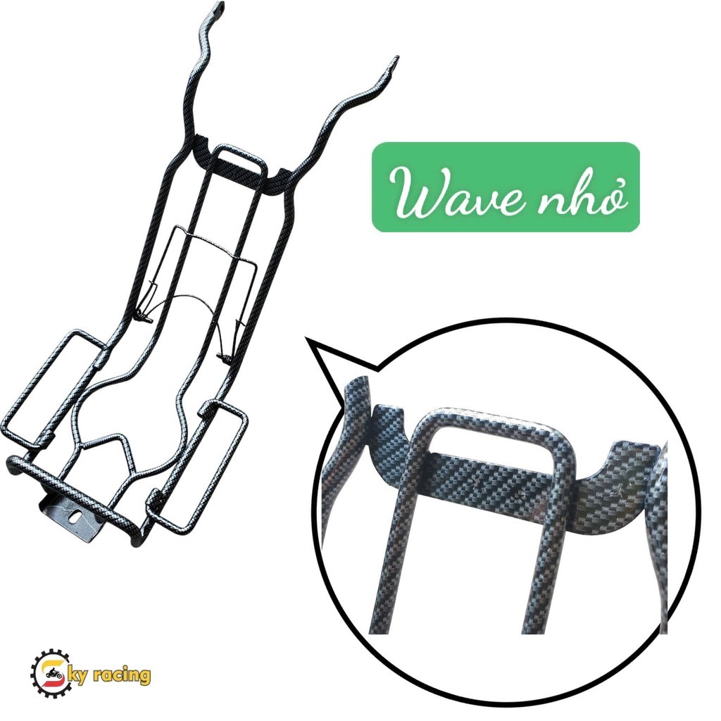 Baga mẫu CACBON Sơn tĩnh điện gắn xe Wave nhỏ (MS06) MS06