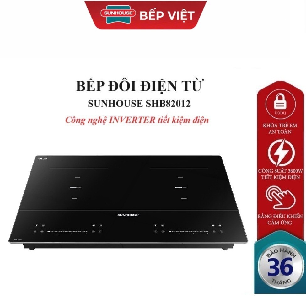 BẾP ĐÔI ĐIỆN TỪ SUNHOUSE SHB82012