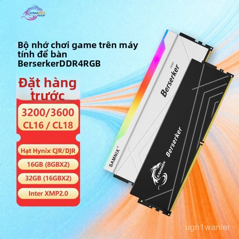 Ram PC DDR4 Goldkey 16GB 2x8GB bus 3600 3200 chip Hynix led rgb tản nhiệt thép bộ nhớ máy tính để bà