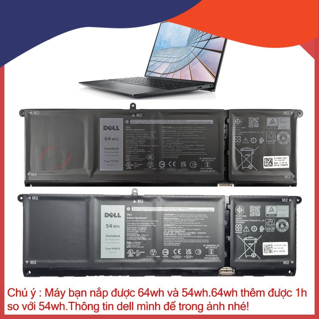 Pin Thay Thế Laptop Dell Vostro 13 5310