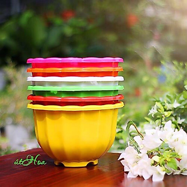 Chậu treo bí lớn đủ màu (kèm quai treo)