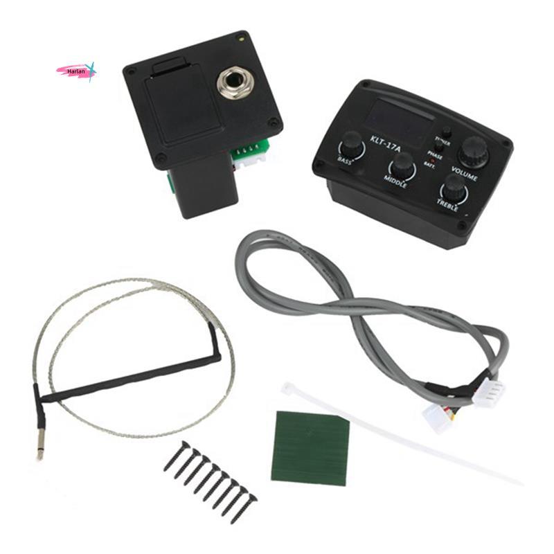 Acoustic Guitar EQ Preamp với Digital Procedding Tuner 3 Band EQ Equalizer với Tuner Guitar Pickup