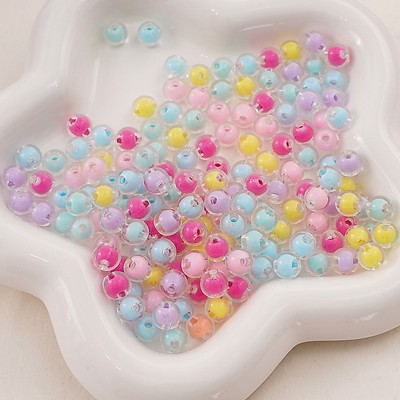 Beadia 8 / 10 / 12 / 14 / 16mm Acrylic Trong Suốt Đôi Hạt Cho DIY Vòng Tay Vòng Cổ Bông Tai Trang Sức Làm Phụ Kiện