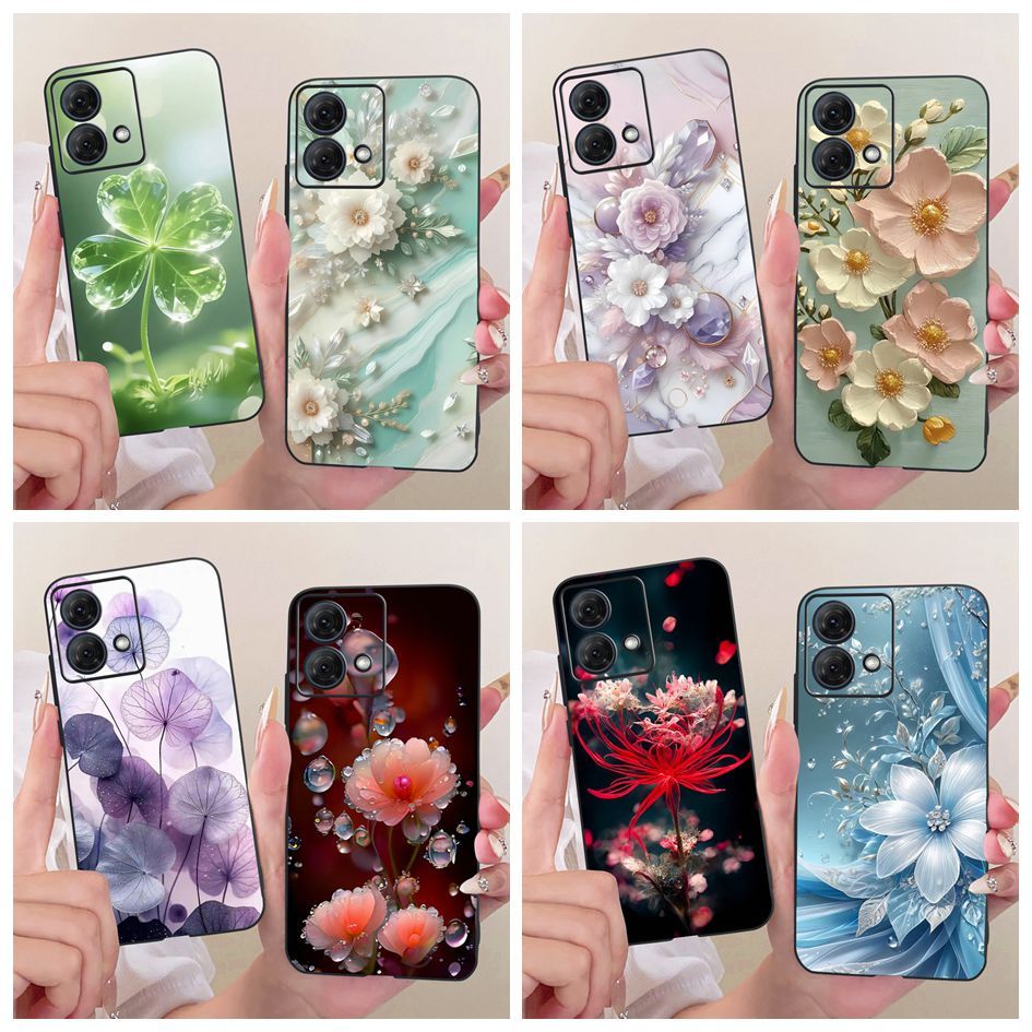 Dành Cho Motorola Moto G85 Ốp Lưng XT2427-3 Vỏ Bướm Thời Trang Hoa Silicon Mềm TPU Ốp Lưng Cho Moto 