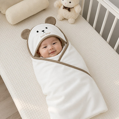 Khăn ủ cho bé sơ sinh Dodo Ualarogo 80x80cm vải sợi bông Cotton mềm mịn ấm êm thoáng khí 2450