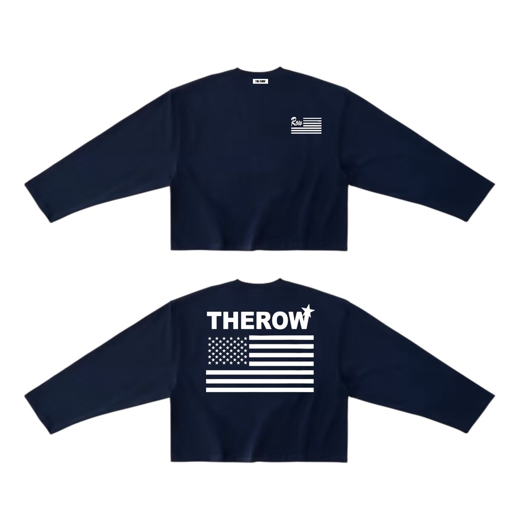 Áo Thun Tay Dài Long Sleeve Boxy THEROW 250gsm Form Rộng Cổ Tròn Unisex Nam Nữ Basic | BigBuy360 - bigbuy360.vn