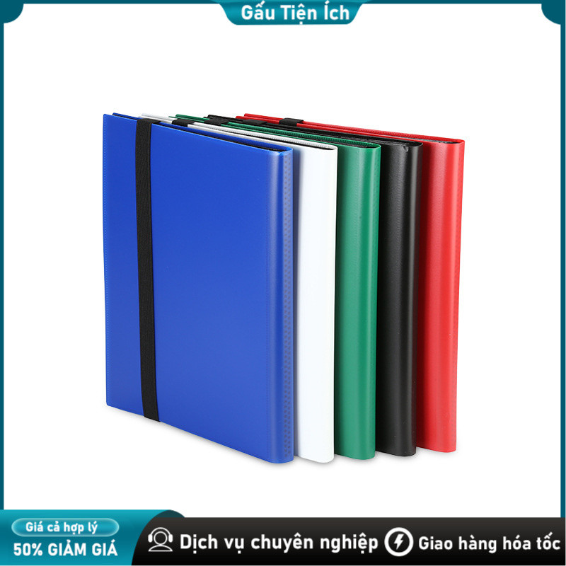 Sổ đựng thẻ 3x3 chứa 360 sổ card đựng thẻ túi đựng thẻ 9 túi Thẻ tải bên bền gấp sổ card túi đựng th