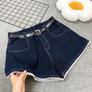  Quần Short Jean Nữ Đậu Bigsize Lưng Cao Viền Ren Xinh Xắn Cho Chubby 60–95kg Q565 