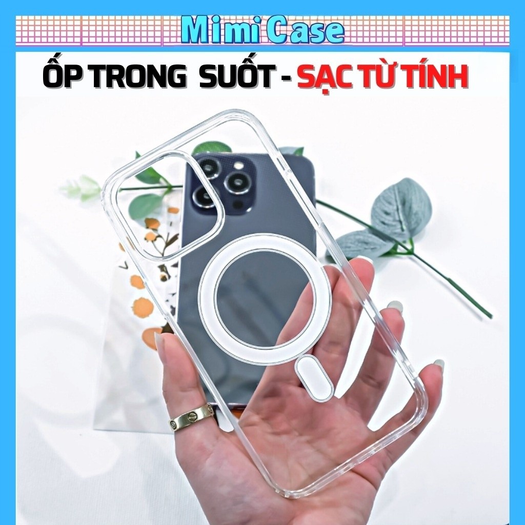 ốp lưng iphone chống sốc chống bụi bẩn trong suốt hỗ trợ sạc không dây Cho Iphone 7 xs xr 11 12 13 1