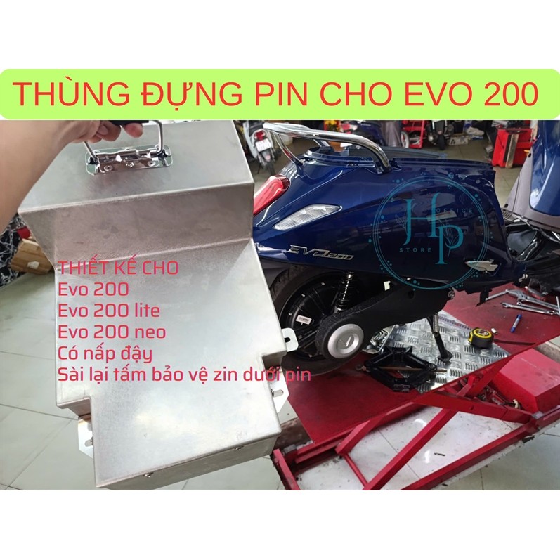 Thùng đựng pin Inox 201 cho Evo 200 / Evo 200 Neo / Evo 200 Lite