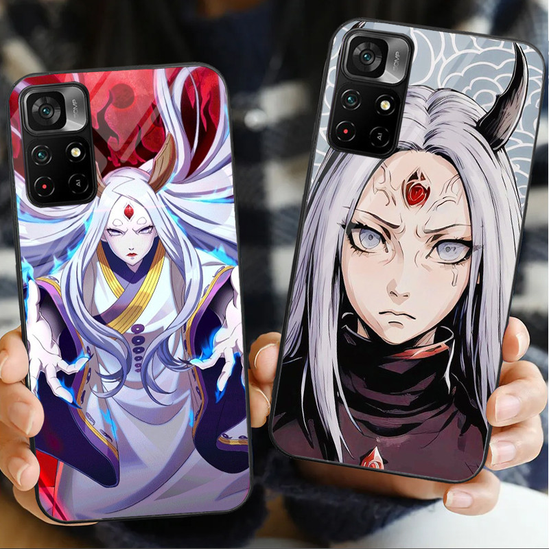 Ốp Điện Thoại Thủy Tinh naruto Kaguya Otsutsuki Cho POCO F3 F4 F5 M3 M4 M5 M6 4G X3 X4 GT NFC X5 X6 