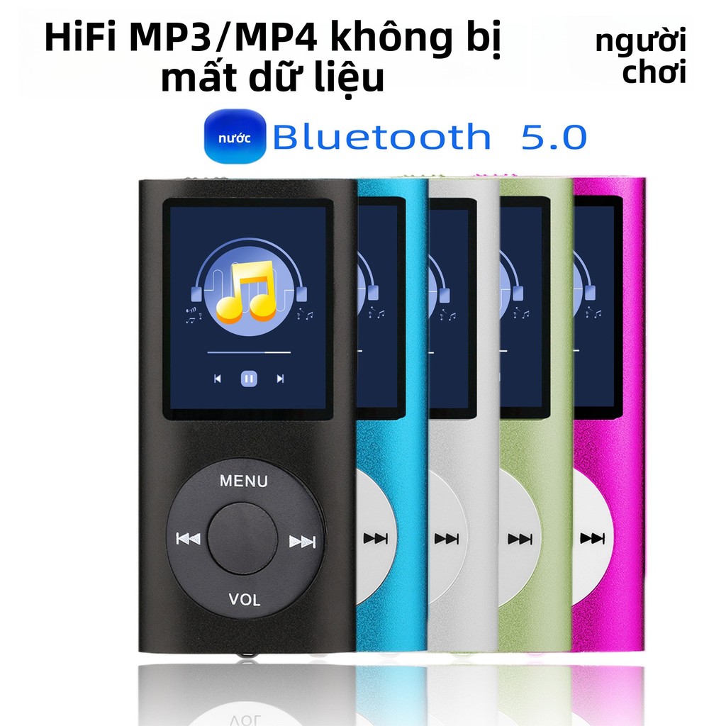 Máy nghe nhạc MP3 Bluetooth có khe cắm thẻ, máy nghe nhạc MP4 di động cho sinh viên, đọc tiểu thuyết